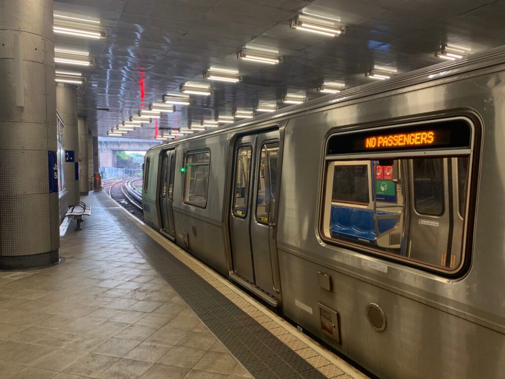 Train park in the subway